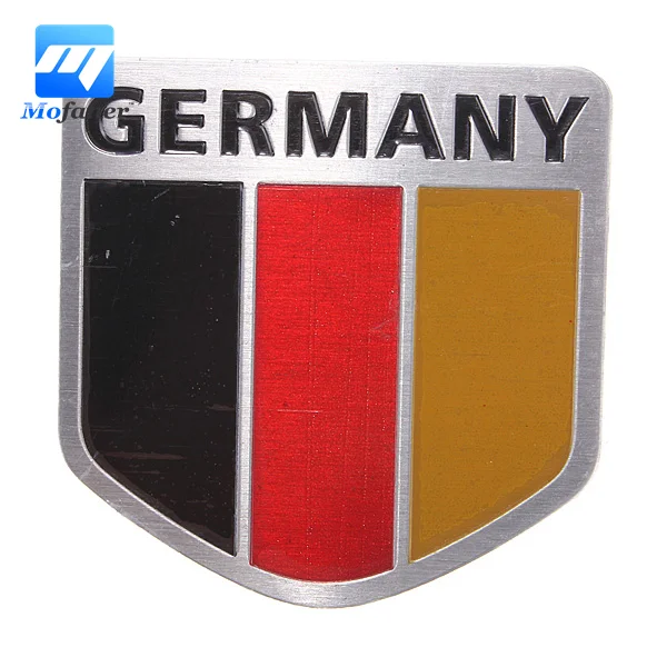 Image 2016 Brand New 5x5cm Car Aluminum German Germany Flag Shield Emblem Badge Truck Auto Decals Sticker