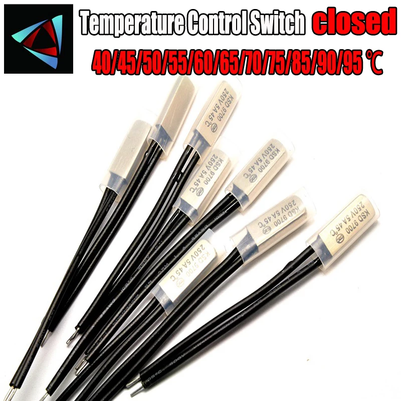 Thermal Switch 40C 45C 50C 55C 60C 65C 70C 75C 85C 90C 95C Normally Closed 250V 5A Thermostat Sensor Temperature Control
Thermal Switch 40C 45C 50C 55C 60C 65C 70C 75C 85C 90C 95C Normally Closed 250V 5A Thermostat Sensor Temperature Control