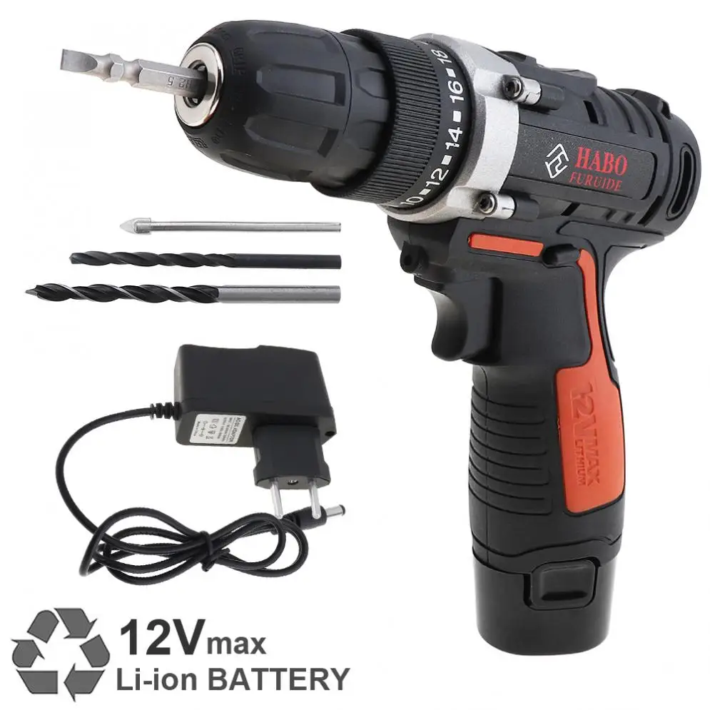 Two-speed Adjustment Button AC100 - 240V Cordless 12V Electric Drill/Screwdriver for Handling Screws/Punching
Two-speed Adjustment Button AC100 - 240V Cordless 12V Electric Drill/Screwdriver for Handling Screws/Punching