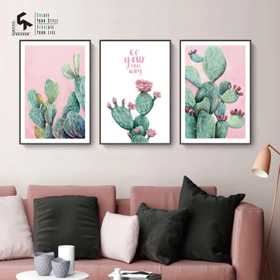 CREATE&RECREATE Nordic Posters And Prints Cactus Canvas Art Wall Pink Painting Decorative Pictures for Living Room CR1810110060
CREATE&RECREATE Nordic Posters And Prints Cactus Canvas Art Wall Pink Painting Decorative Pictures for Living Room CR1810110060