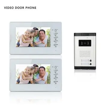 Internation quality 7"video door phone for 2-apartments,HD color wired intercom system/audio door phone
Internation quality 7"video door phone for 2-apartments,HD color wired intercom system/audio door phone