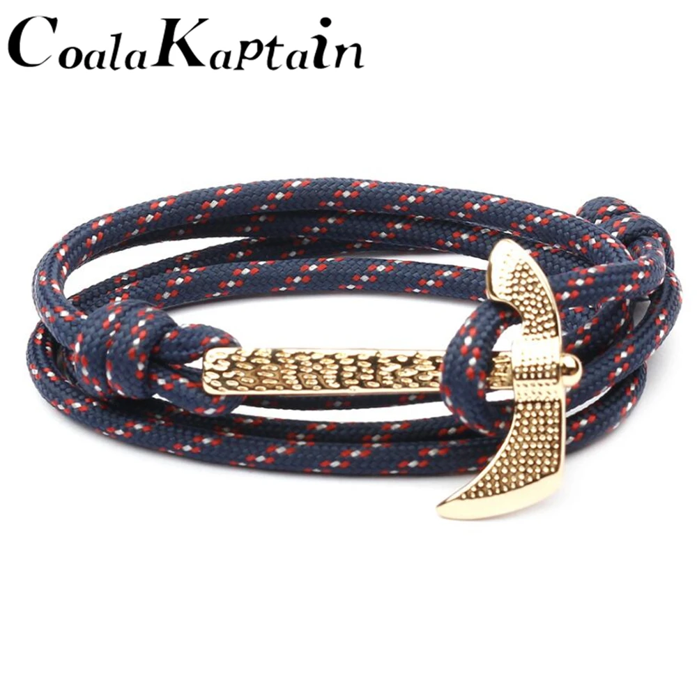 CoalaKaptain Fashion Vintage Golden Axe Bracelets Men Charm Survival Rope Chain Paracord Bracelet Wrap Alloy Hatchet Wristband
CoalaKaptain Fashion Vintage Golden Axe Bracelets Men Charm Survival Rope Chain Paracord Bracelet Wrap Alloy Hatchet Wristband