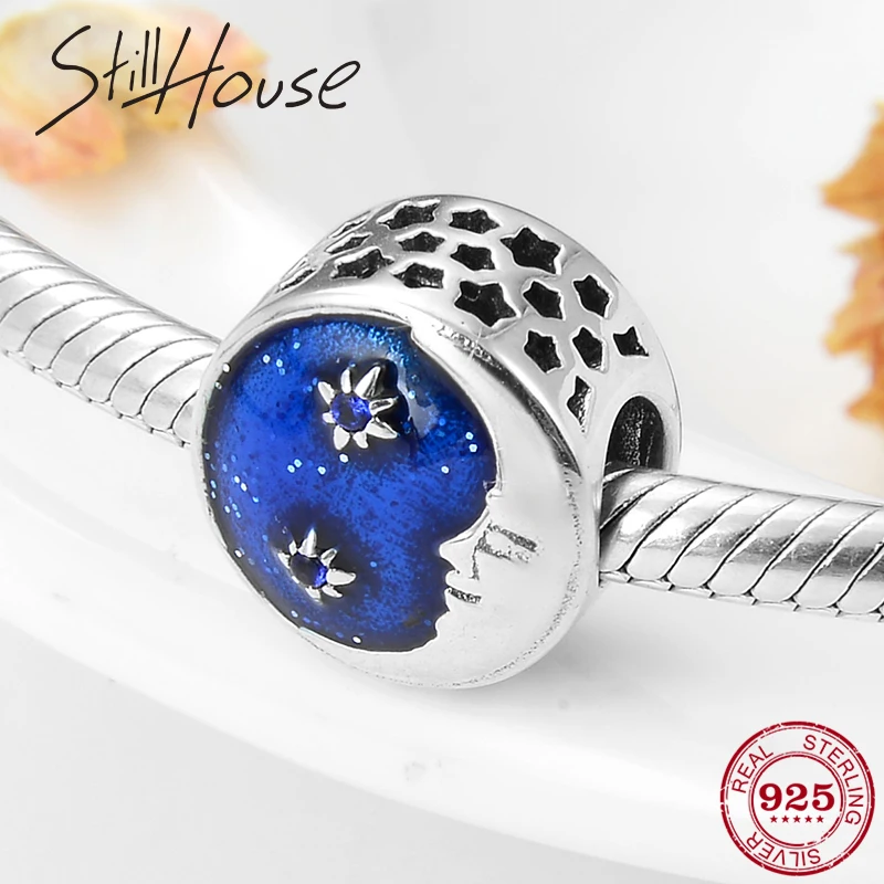 Blue starry sky Good night charms 925 Sterling Silver beads Beads Fit Original Pandora Bracelet Jewelry making
Blue starry sky Good night charms 925 Sterling Silver beads Beads Fit Original Pandora Bracelet Jewelry making