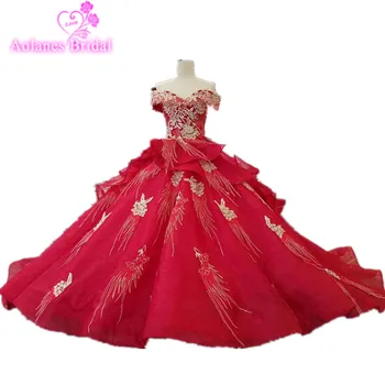 Vestidos de Noiva Robe de Mariage Red Evening Dress Ball Gown Lace Appliques Pearls Beaded Evening Gowns 2017 New Real Photo
Vestidos de Noiva Robe de Mariage Red Evening Dress Ball Gown Lace Appliques Pearls Beaded Evening Gowns 2017 New Real Photo