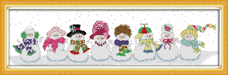 Joy sunday cartoon style Snowman design of cross stitcher long stitch kits for beginers hadcraft
Joy sunday cartoon style Snowman design of cross stitcher long stitch kits for beginers hadcraft