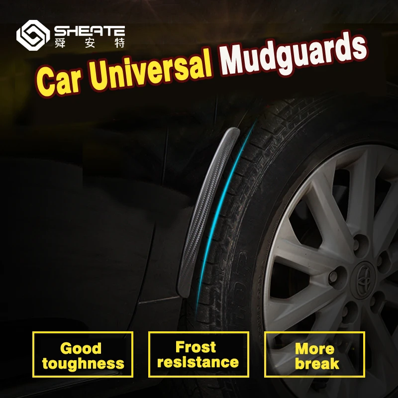 SHEATE 2pcs Car Wheel Arch Eyebrow Stripe Mud Flaps Splash Guard Mudguards Fender covers car styling 
SHEATE 2pcs Car Wheel Arch Eyebrow Stripe Mud Flaps Splash Guard Mudguards Fender covers car styling