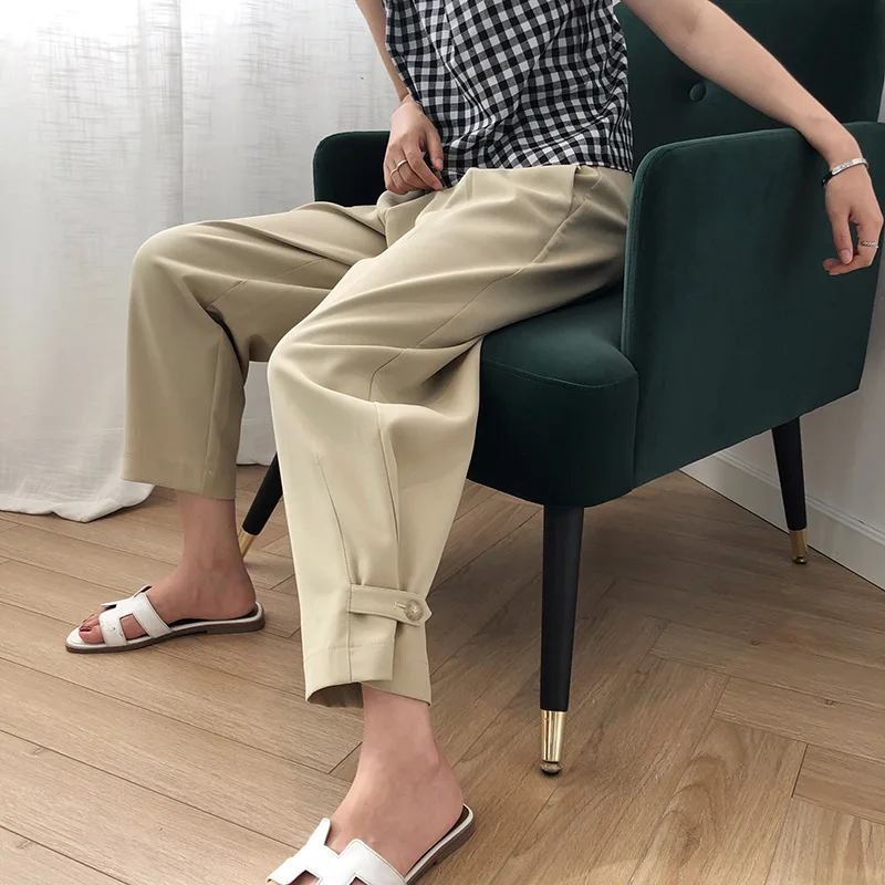 New Fall Women Capri Pants Women Good Quality Solid Loose Casual Trousers Female Chic Harem Pants Khaki
New Fall Women Capri Pants Women Good Quality Solid Loose Casual Trousers Female Chic Harem Pants Khaki