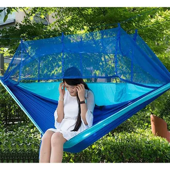 Single Double Portable Parachute Hammock Outdoor Furniture Camping Hammock Fashion Mosquito Net Hammock Sleeping Hanging Bed
Single Double Portable Parachute Hammock Outdoor Furniture Camping Hammock Fashion Mosquito Net Hammock Sleeping Hanging Bed
