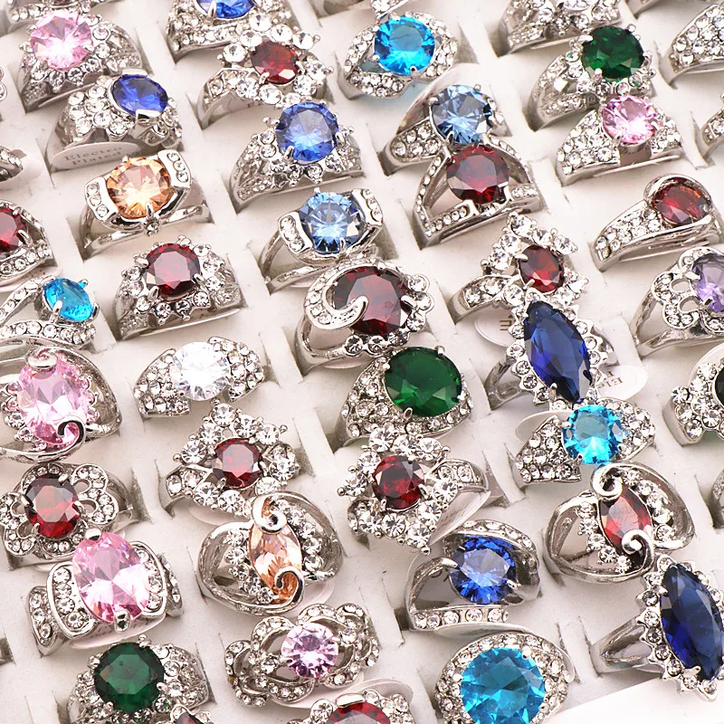 20 Pcs/lot Mix Random Style Rhinestone Zircon Alloy Rings Women Party Wedding Ring
20 Pcs/lot Mix Random Style Rhinestone Zircon Alloy Rings Women Party Wedding Ring