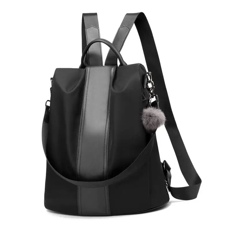 Женский рюкзак кошелек водонепроницаемый Противоугонный легкий школьный черный