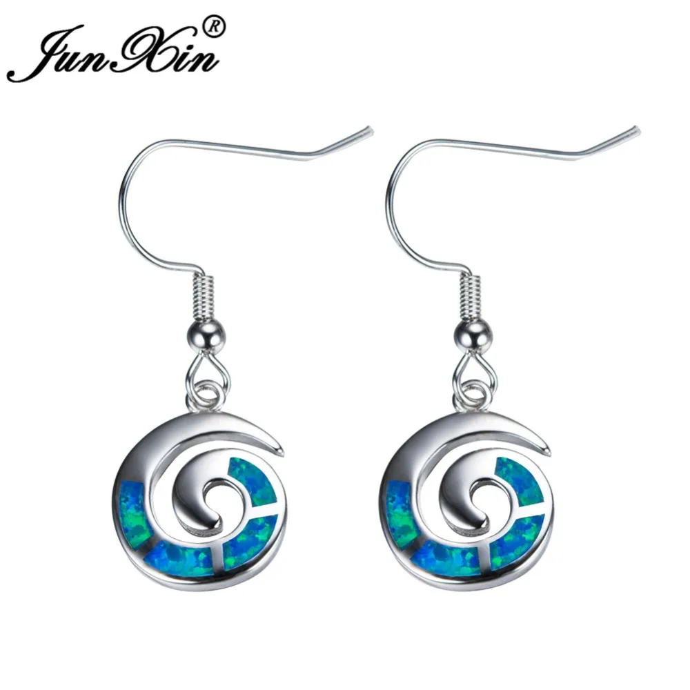 JUNXIN White/Blue Fire Opal Spiral Drop Earrings For Women Fashion 925 Sterling Silver Filled Dangle Earrings Unique Jewelry
JUNXIN White/Blue Fire Opal Spiral Drop Earrings For Women Fashion 925 Sterling Silver Filled Dangle Earrings Unique Jewelry