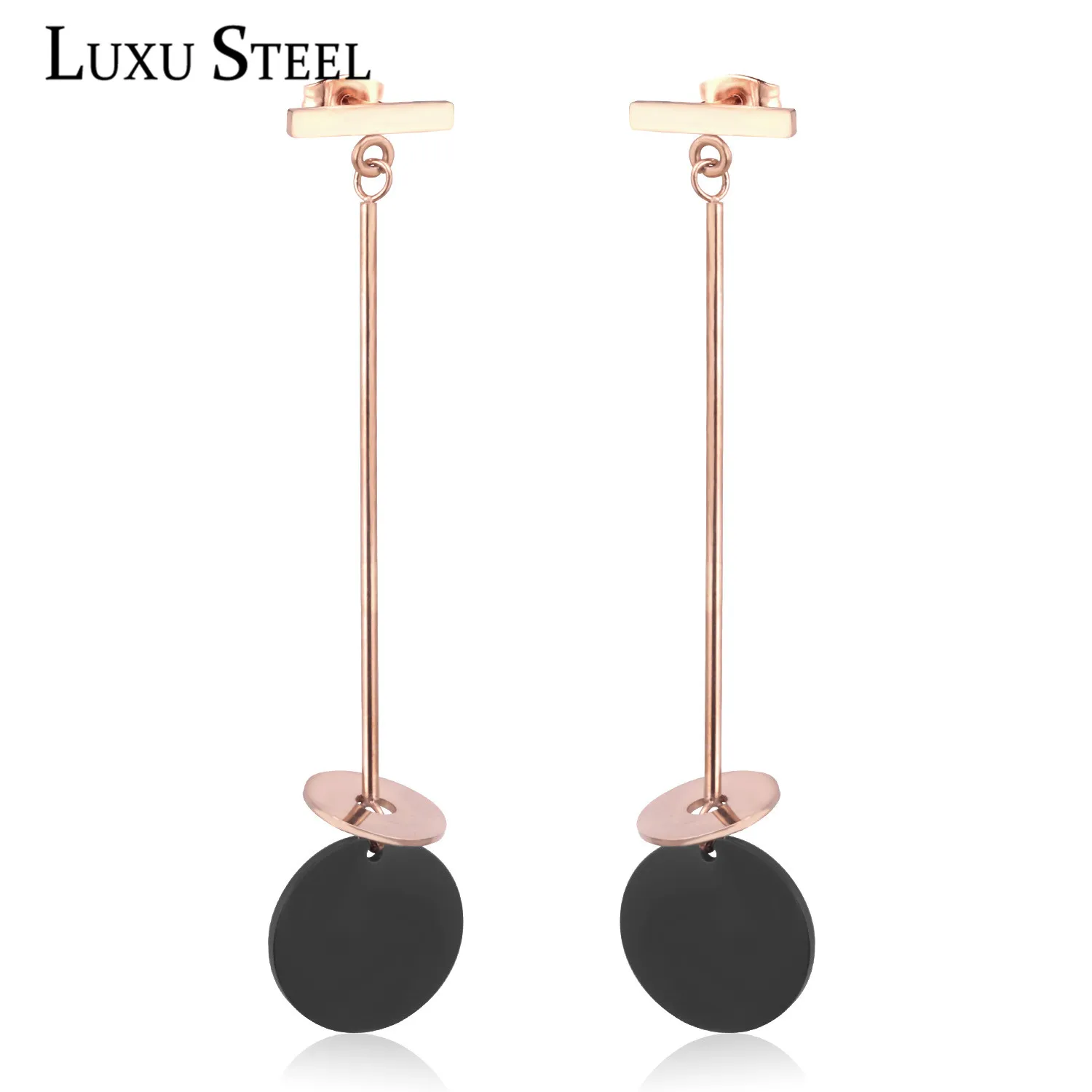 LUXUSTEEL 2018 New Arrival Round Black Color Pendant Earrings For Women/Girl Stainless Steel Drop Earrings Fashion Jewelry
LUXUSTEEL 2018 New Arrival Round Black Color Pendant Earrings For Women/Girl Stainless Steel Drop Earrings Fashion Jewelry