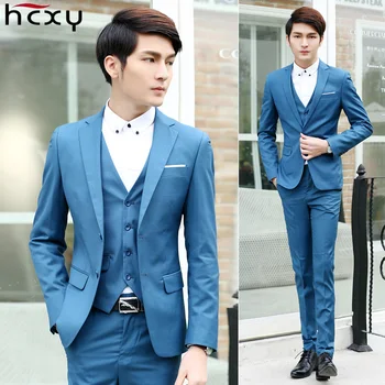 2019 Men Suit Wedding Fashion Business Dress Suits Male Blazer Party Masculino Suits Clothes 3 pieces set (Jacket+Vest+Pants)
2019 Men Suit Wedding Fashion Business Dress Suits Male Blazer Party Masculino Suits Clothes 3 pieces set (Jacket+Vest+Pants)