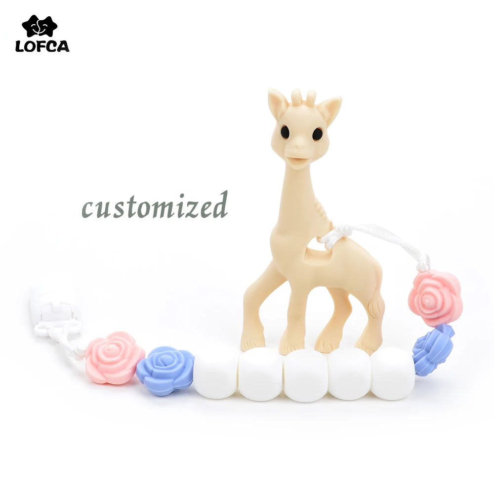 Silicone Teether Chain Customized Giraffe Personal Name Pacifier Teething Necklace Baby Teether BPA Free Beads Nipple For Infant
Silicone Teether Chain Customized Giraffe Personal Name Pacifier Teething Necklace Baby Teether BPA Free Beads Nipple For Infant