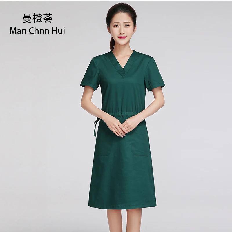 Lady green medical Gown Healthcare Hospital Gowns Medical Scrub Coat Nurse Robe Overlap Side Tie Cotton Surgical Uniform
Lady green medical Gown Healthcare Hospital Gowns Medical Scrub Coat Nurse Robe Overlap Side Tie Cotton Surgical Uniform