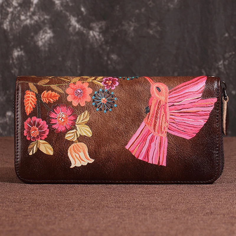 Vintage Female Clutch Wrist Bags Purse Cards Holder Luxury Plum Flower Money Handy Women Long Wallet Genuine Leather Zipper Bag
Vintage Female Clutch Wrist Bags Purse Cards Holder Luxury Plum Flower Money Handy Women Long Wallet Genuine Leather Zipper Bag