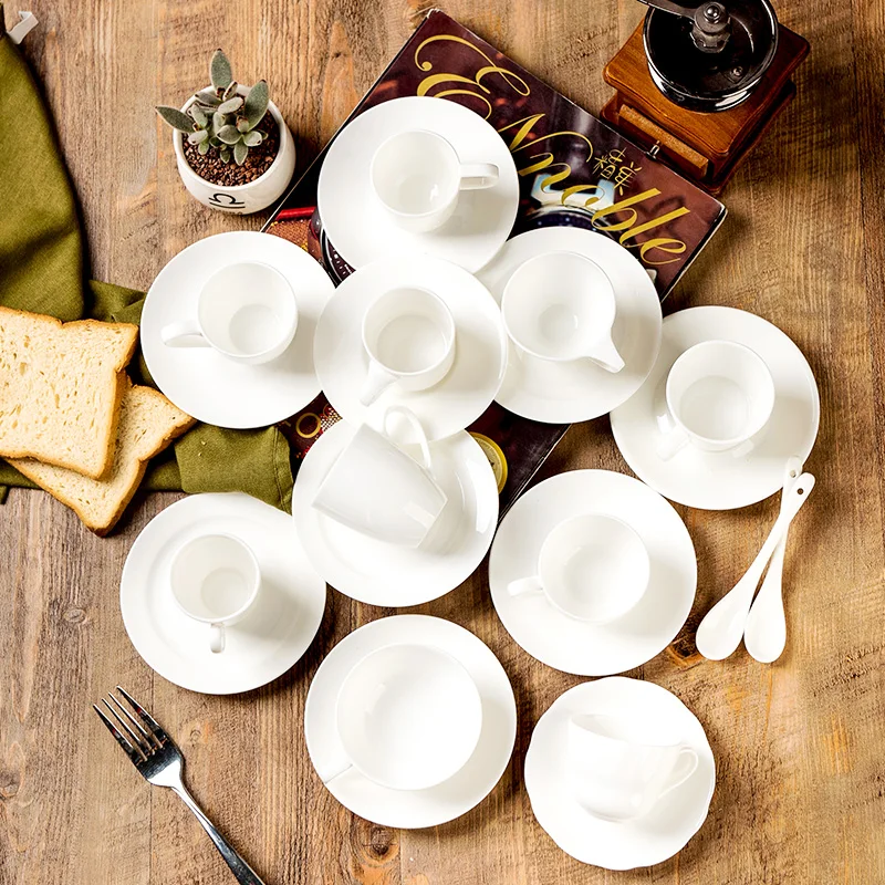 100cc Brief Pure White Ceramic Bone China Espresso Coffee Cup with Saucer Kit Mini Drinkware Office Pure Milk Yogurt Mug Gifts
100cc Brief Pure White Ceramic Bone China Espresso Coffee Cup with Saucer Kit Mini Drinkware Office Pure Milk Yogurt Mug Gifts