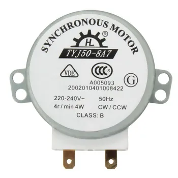 AC 220V-240V 50Hz CW/CCW Microwave Turntable Turn Table Synchronous Motor TYJ50-8A7 D Shaft 4 RPM
AC 220V-240V 50Hz CW/CCW Microwave Turntable Turn Table Synchronous Motor TYJ50-8A7 D Shaft 4 RPM