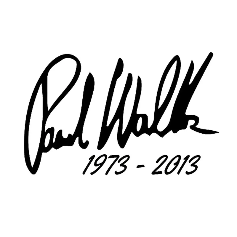 12.5*7.9CM Fast & Furious Paul Walker Signature Car Decals Creative Words Vinyl Car Stickers Black/Silver C9-0037
12.5*7.9CM Fast & Furious Paul Walker Signature Car Decals Creative Words Vinyl Car Stickers Black/Silver C9-0037