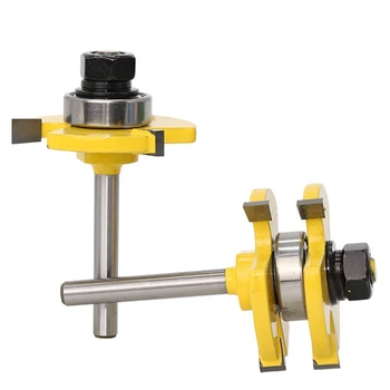 Shank 3 Teeth T-type Milling Cutter Knife Wood Router Bit Set Plate Floor Tenon Cutter Woodworking Tools 1/4*1/4
Shank 3 Teeth T-type Milling Cutter Knife Wood Router Bit Set Plate Floor Tenon Cutter Woodworking Tools 1/4*1/4