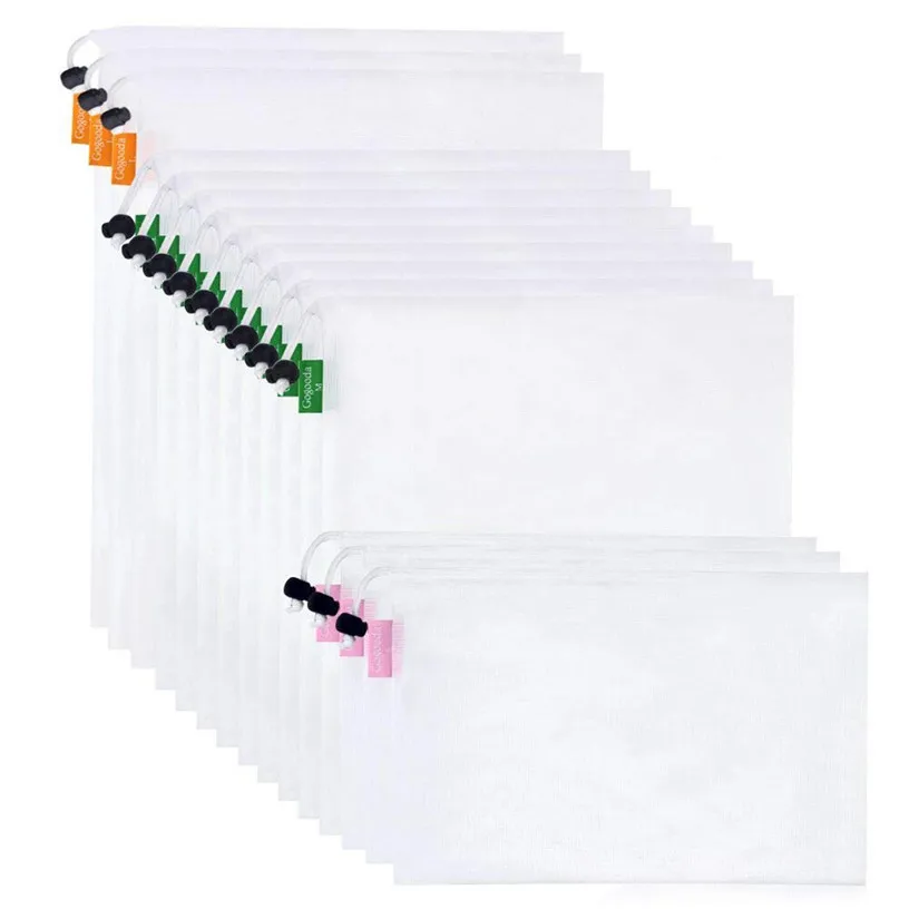 15Pcs Reusable Mesh Bags Washable Mesh Bags for Grocery Shopping Fruit Vegetable Toys Sundries Organizer Storage Bags ju18
15Pcs Reusable Mesh Bags Washable Mesh Bags for Grocery Shopping Fruit Vegetable Toys Sundries Organizer Storage Bags ju18