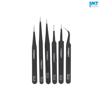 1Set Complete-Set 6Pcs Anti-static ESD Diamagnetism Acidproof Stainless Steel Tweezers,Hand tool
1Set Complete-Set 6Pcs Anti-static ESD Diamagnetism Acidproof Stainless Steel Tweezers,Hand tool