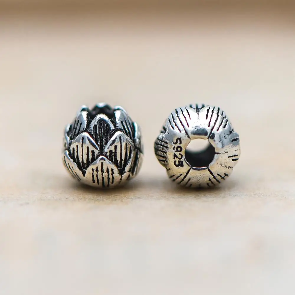 5pcs Bali Sterling Silver 925 Lotus Spacer Beads 6mm, hand made Large Hole Oxidized Flower beads Wholesale diy jewelry making Crafts (S021)
5pcs Bali Sterling Silver 925 Lotus Spacer Beads 6mm, hand made Large Hole Oxidized Flower beads Wholesale diy jewelry making Crafts (S021)
