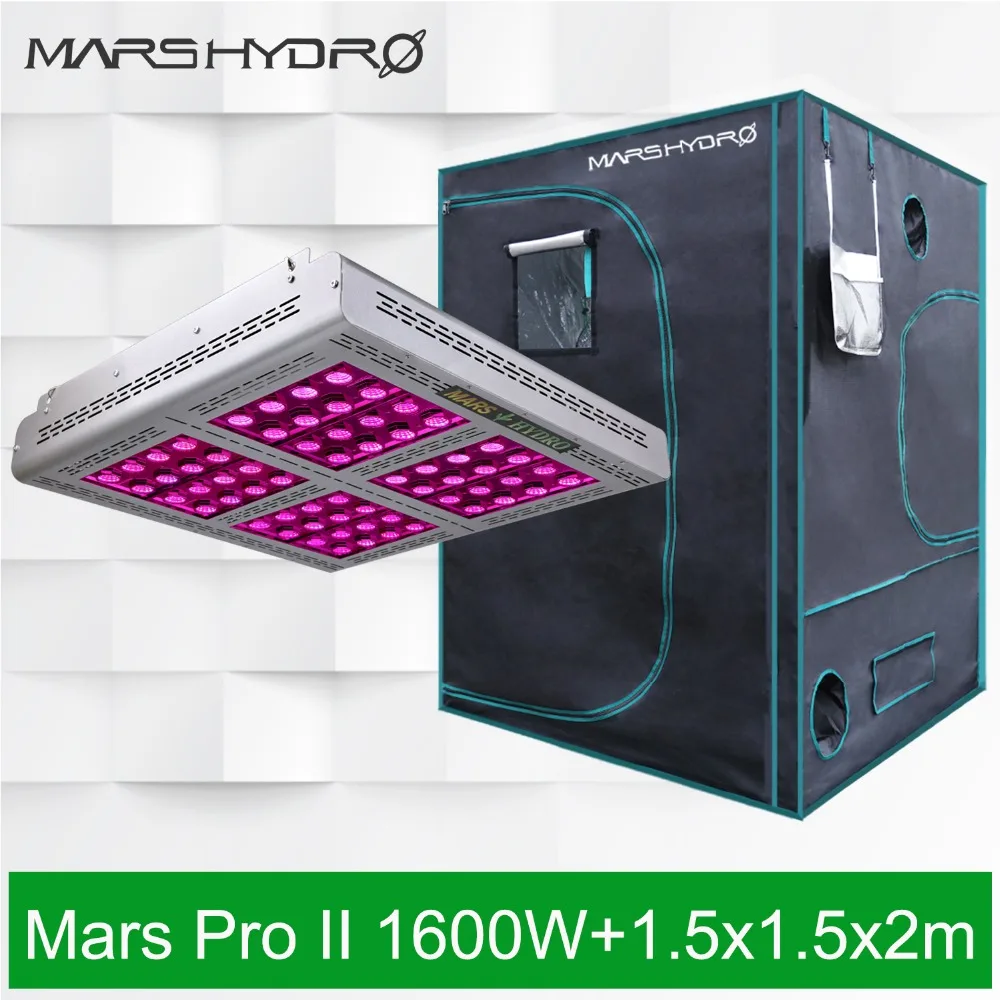 Mars Hydro Pro II Epistar 1600W Full Spectrum LED Grow Light+ 59''x59''x80''(150x150x200cm) Grow Tent Grow Hut
Mars Hydro Pro II Epistar 1600W Full Spectrum LED Grow Light+ 59''x59''x80''(150x150x200cm) Grow Tent Grow Hut