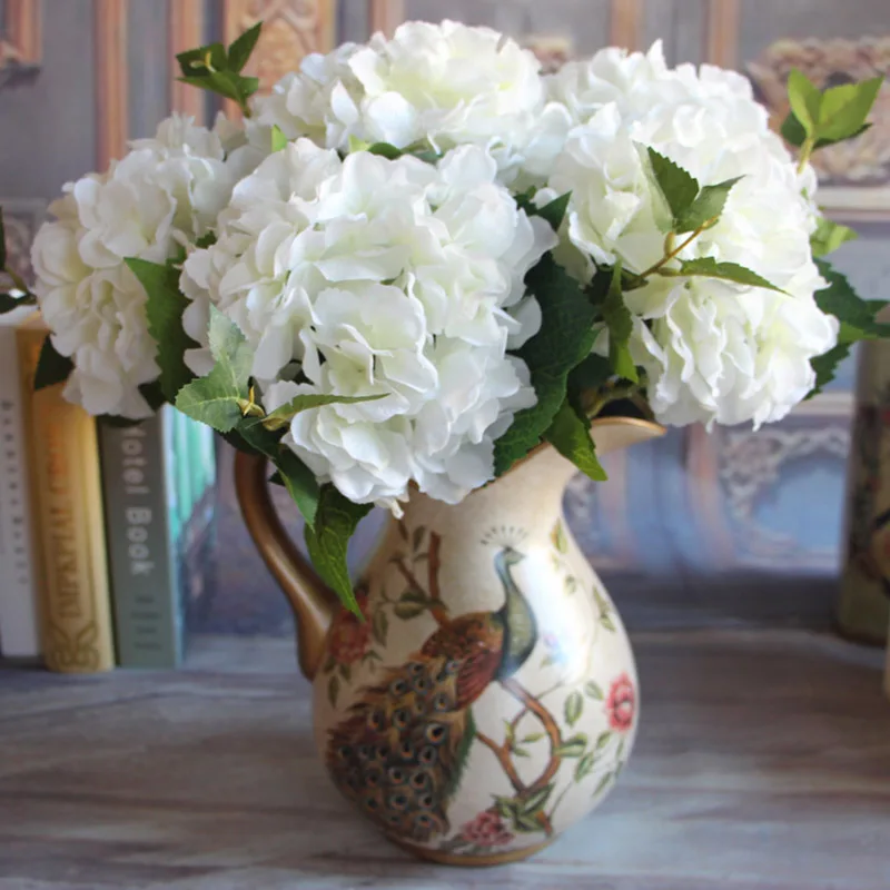 46cm Artificial Hydrangea Flower Real Touch Silk Fake Flower Branch For Wedding Christmas Party Home Garden Decoration Floral
46cm Artificial Hydrangea Flower Real Touch Silk Fake Flower Branch For Wedding Christmas Party Home Garden Decoration Floral