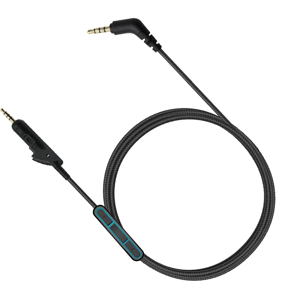 POYATU Nylon Braided Audio Cable With Microphone For Bose QC15 QC 15 QuietComfort 15 QC2 Headphones Audio Upgrade Cable Cords(2)
