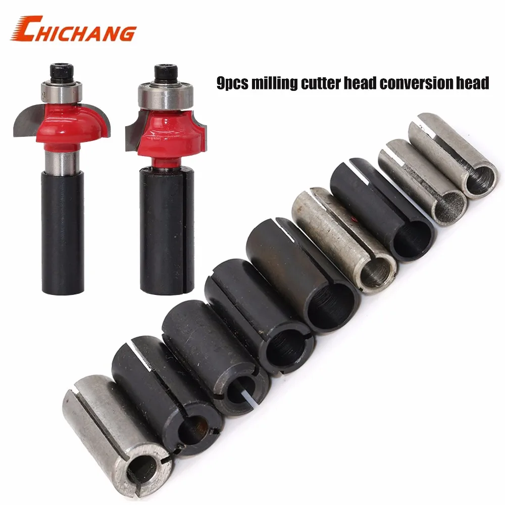 9pcs 6-12.7mm conversion cutter chuck, engraving machine, trimming machine, bakelite milling chuck,Carpenter milling cutter
9pcs 6-12.7mm conversion cutter chuck, engraving machine, trimming machine, bakelite milling chuck,Carpenter milling cutter