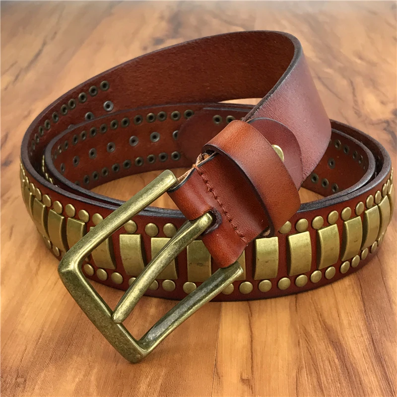 Gold Heavy Metal Cowboy Belt Buckle Rivet Punk Men Leather Belt Jeans Men's Belt Ceinture Homme Rock Strap Belt Male MBT0586
Gold Heavy Metal Cowboy Belt Buckle Rivet Punk Men Leather Belt Jeans Men's Belt Ceinture Homme Rock Strap Belt Male MBT0586