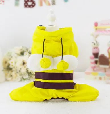 New cute pet dog waterproof bee raincoat Teddy Bomeibi bear small dog waterproof raincoat Spring Pet Dog Clothes For Dogs Overal
New cute pet dog waterproof bee raincoat Teddy Bomeibi bear small dog waterproof raincoat Spring Pet Dog Clothes For Dogs Overal