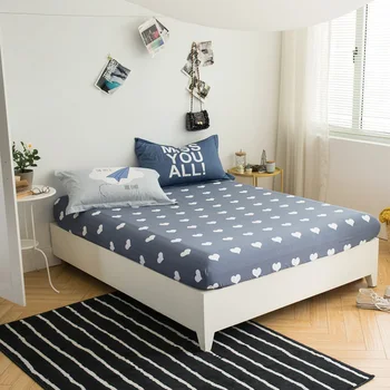 Home textile 1pc fitted sheet 100%cotton mattress cover love flower print bedding bedclothes bedspread bed cover 150*200cm grey
Home textile 1pc fitted sheet 100%cotton mattress cover love flower print bedding bedclothes bedspread bed cover 150*200cm grey
