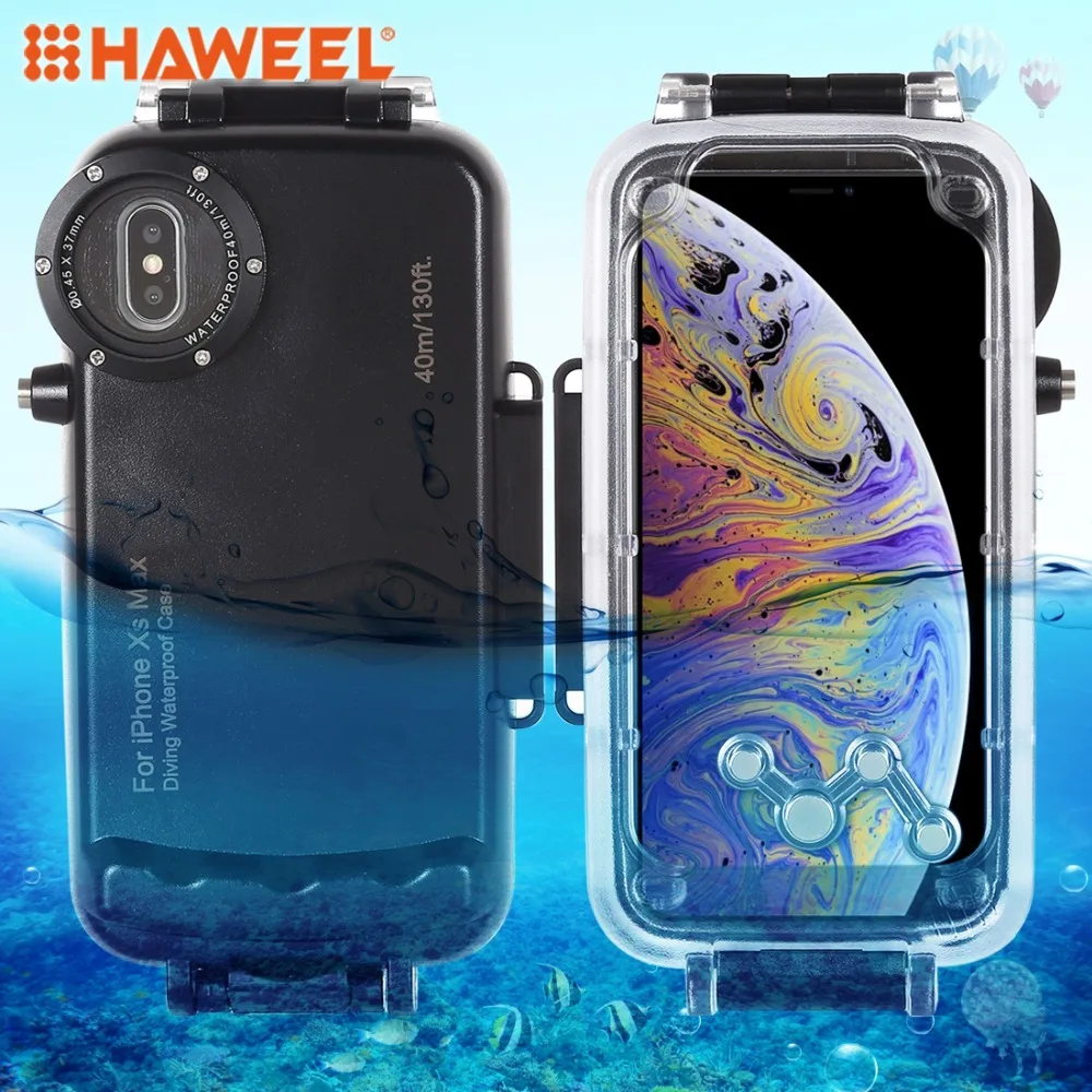 Водонепроницаемый чехол для дайвинга HAWEEL iPhone XS Max 40 м/130 футов | Мобильные телефоны