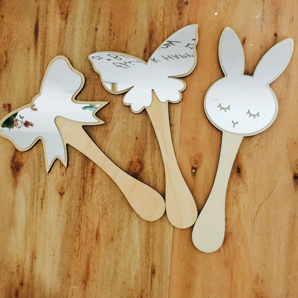 Valentine's Day gift Nordic Wooden Makeup Mirror Cartoon Butterfly Rabbit Baby Kids Room Handle Mirror Art 45# Drdpship
Valentine's Day gift Nordic Wooden Makeup Mirror Cartoon Butterfly Rabbit Baby Kids Room Handle Mirror Art 45# Drdpship