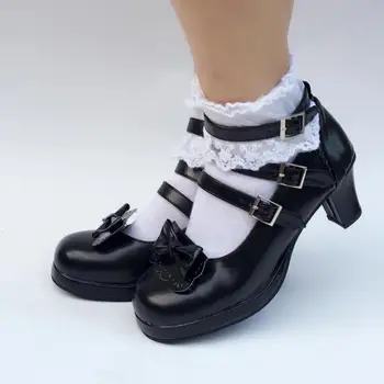 Japanese Princess Girl Ankle Strap Bowtie BlackSweet Lolita Cosplay Chunky High Heel Shoes
Japanese Princess Girl Ankle Strap Bowtie BlackSweet Lolita Cosplay Chunky High Heel Shoes