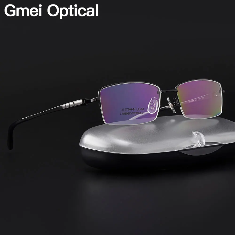Gmei Optical Ultralight 100% Pure Titanium Half Rim Glasses Frame For Business Men Myopia Reading Prescription Spectacles LR8958
Gmei Optical Ultralight 100% Pure Titanium Half Rim Glasses Frame For Business Men Myopia Reading Prescription Spectacles LR8958