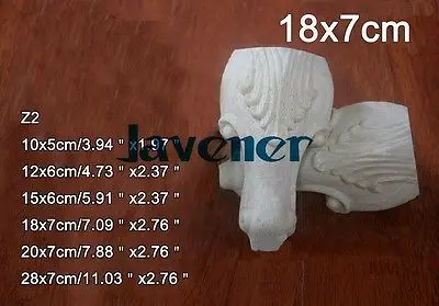 Z2-18x7 см деревянный резной Onlay аппликация плотник наклейка Рабочий ноги цветок |