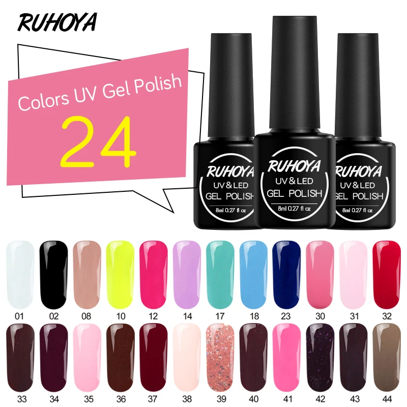 Ruhoya 8ML Soak Off Gorgeous Color UV LED Gel Polish Long Lasting Popular Colors Nail UV Gel Varnish Lacquer Enamel Nail Art
Ruhoya 8ML Soak Off Gorgeous Color UV LED Gel Polish Long Lasting Popular Colors Nail UV Gel Varnish Lacquer Enamel Nail Art
