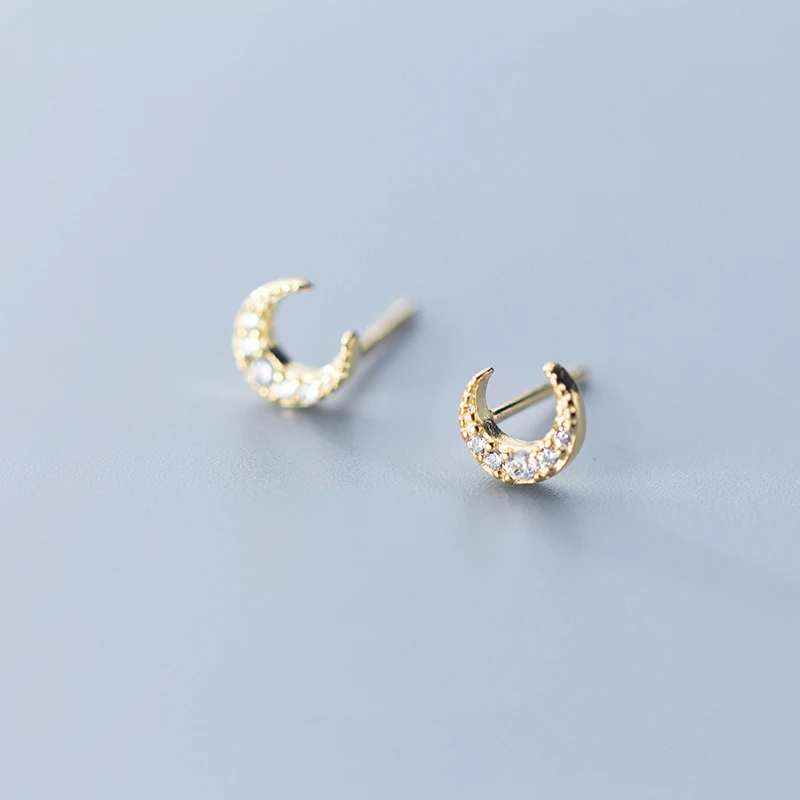 100% 925 Sterling Silver Earrings 2019 Fashion Silver Gold Moon Stud Earrings For Women Gorgeous Cubic Zirconia Small Earrings
100% 925 Sterling Silver Earrings 2019 Fashion Silver Gold Moon Stud Earrings For Women Gorgeous Cubic Zirconia Small Earrings