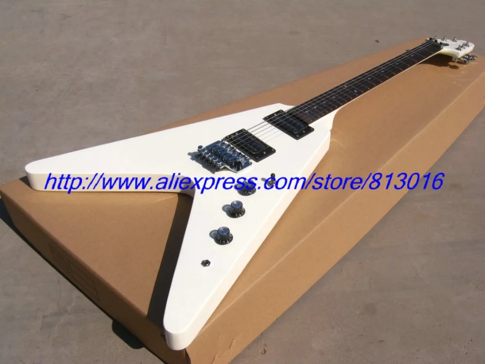 New! free shipping !electric guitar, V shape,musical instrument dots inaly,die-caster tuner,floyd rose tremolo!own logo!
New! free shipping !electric guitar, V shape,musical instrument dots inaly,die-caster tuner,floyd rose tremolo!own logo!