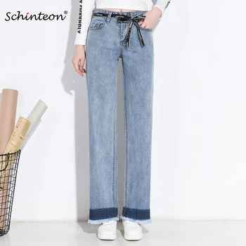 Schinteon Autumn New Big Size Women Denim Wide Pants Loose Straight Full Length Trousers High Waist Light Blue
Schinteon Autumn New Big Size Women Denim Wide Pants Loose Straight Full Length Trousers High Waist Light Blue