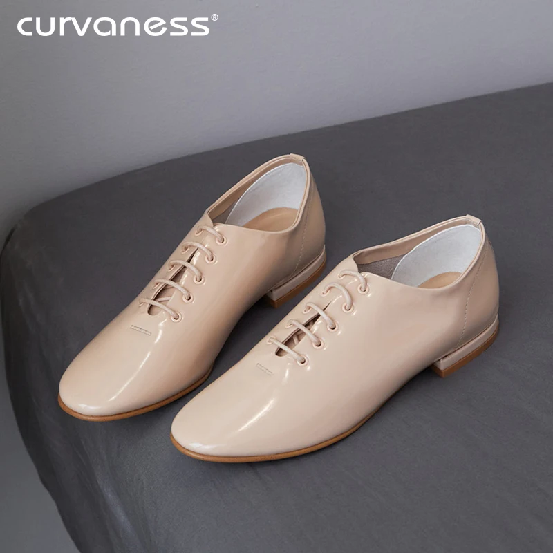 Curvaness 2019 New Style Woman Oxford Shoes Brand loafers lady Patent leather Footwear Black Casual Women's Flats Size 33-43
Curvaness 2019 New Style Woman Oxford Shoes Brand loafers lady Patent leather Footwear Black Casual Women's Flats Size 33-43