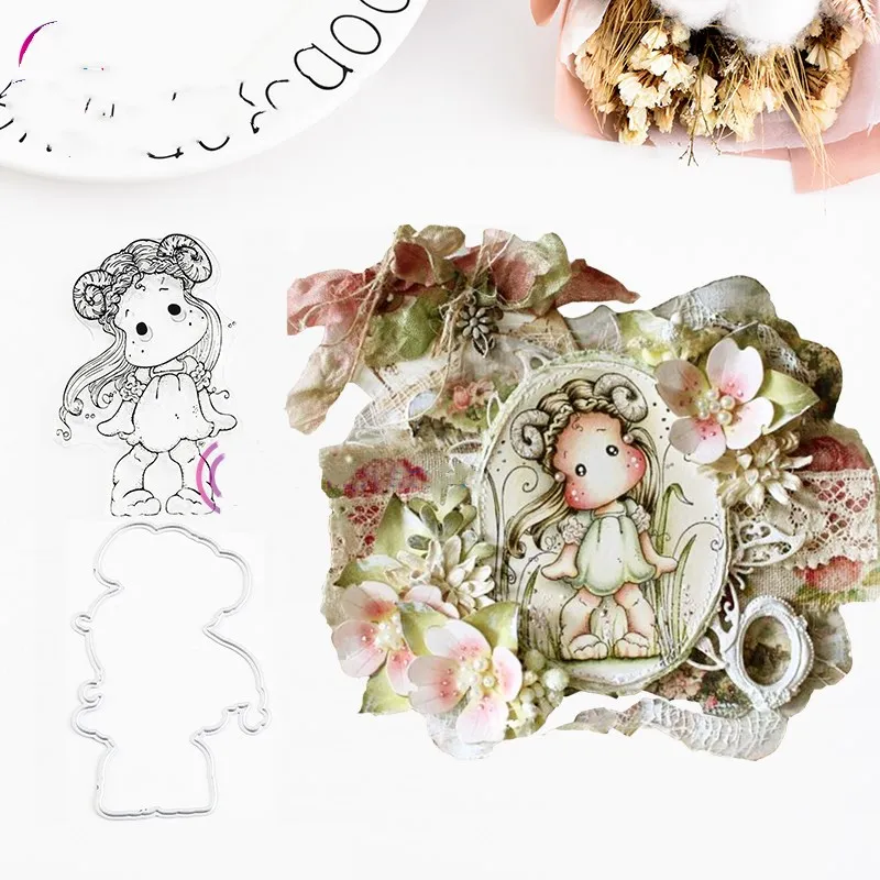 girl Transparent Clear stamp and Metal cutting dies DIY Silicone Seals Scrapbooking / Card Making/Photo Album Decoration
girl Transparent Clear stamp and Metal cutting dies DIY Silicone Seals Scrapbooking / Card Making/Photo Album Decoration