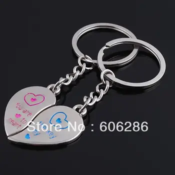 200pcs=100pairs/lot Wholesale zinc alloy lover couple keychain for wedding and party favors
200pcs=100pairs/lot Wholesale zinc alloy lover couple keychain for wedding and party favors