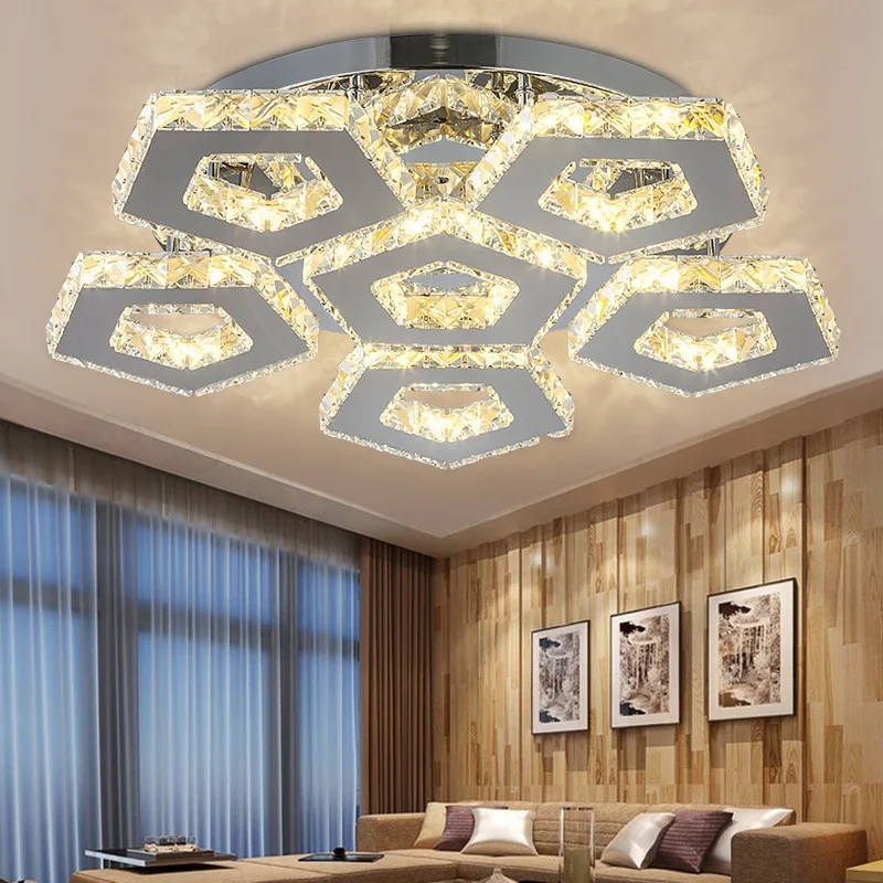 

Fashion new led crystal Chandeliers led lamps stainless steel living room lamps Chandelier High-power led lustre light Chandelie