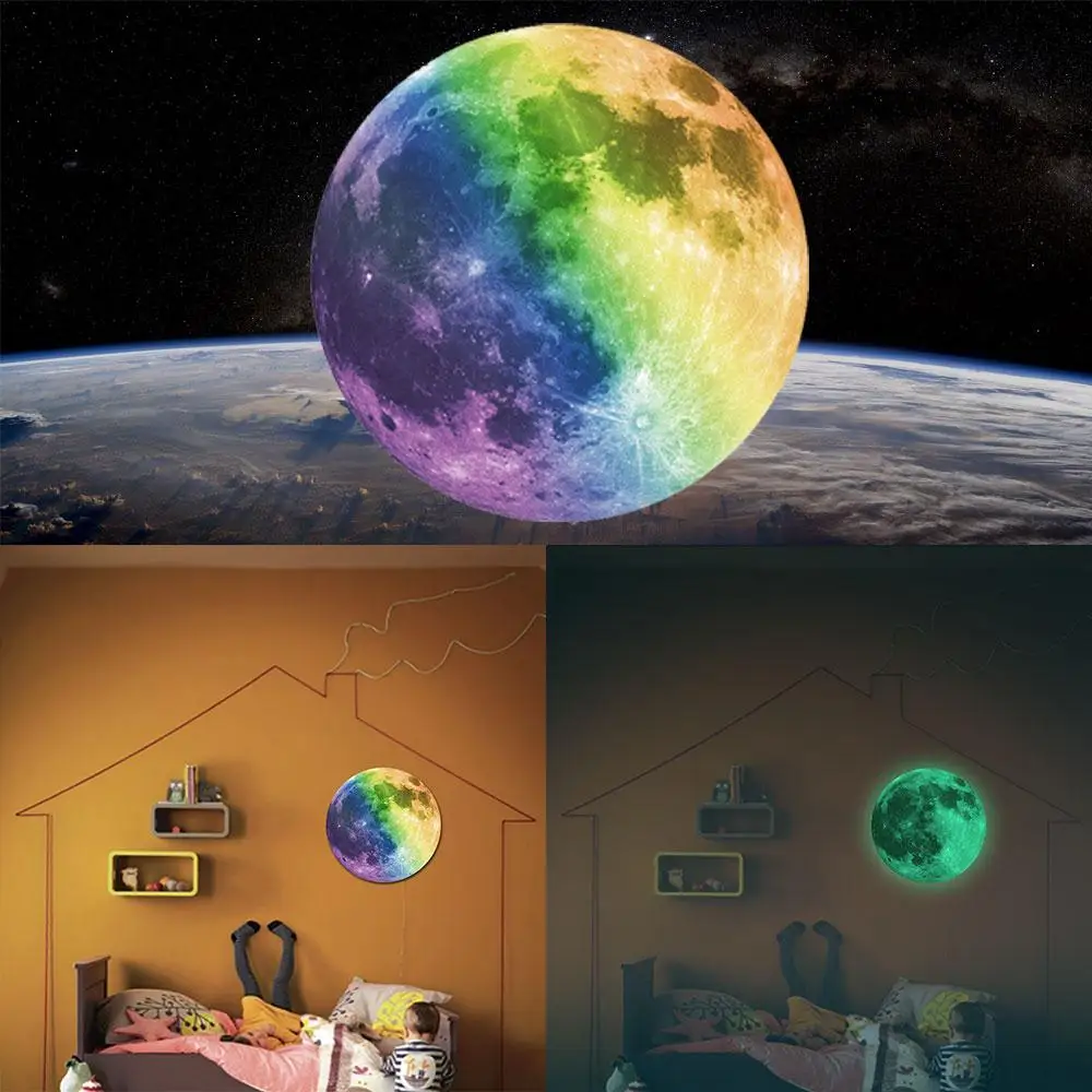 Moon Wall Stickers 7 Color Lovely Decal Removable Moon Earth Cartoon DIY 3D Luminous Glow in Dark Mural Art Gift Dorpshipping
Moon Wall Stickers 7 Color Lovely Decal Removable Moon Earth Cartoon DIY 3D Luminous Glow in Dark Mural Art Gift Dorpshipping