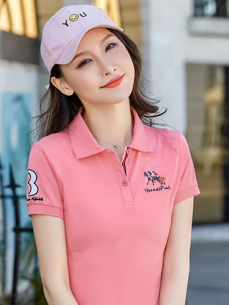 2019 New style women's Polo shirt, short sleeve trendy women's loose jacket, summer Lapel Korean sports and leisure T-shirt
2019 New style women's Polo shirt, short sleeve trendy women's loose jacket, summer Lapel Korean sports and leisure T-shirt