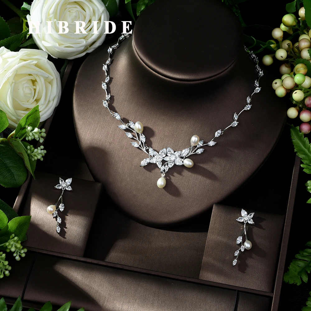 HIBRIDE Charm AAA Cubic Zirconia Jewelry Sets for Women Bridal Wedding Sets 2 Pcs Earring Necklace Set Women Gift N-990
HIBRIDE Charm AAA Cubic Zirconia Jewelry Sets for Women Bridal Wedding Sets 2 Pcs Earring Necklace Set Women Gift N-990